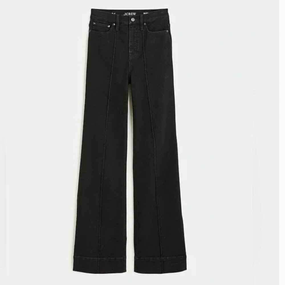 J. Crew Black Wide-Leg Jeans